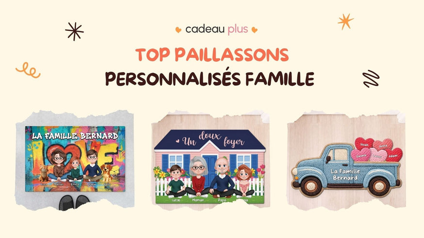 Top Paillasson Personnalise Famille Cadeau Plus