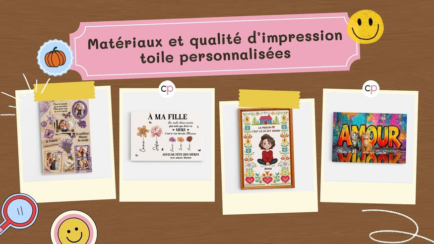 Materiaux et qualite d'impression toile personnalisee