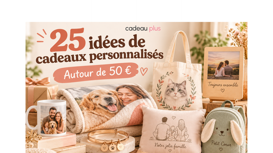 25 idées de cadeaux personnalisés autour de 50 euros