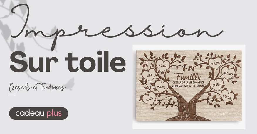 Le Technologie De L’Impression Sur Toile Chez Cadeau Plus