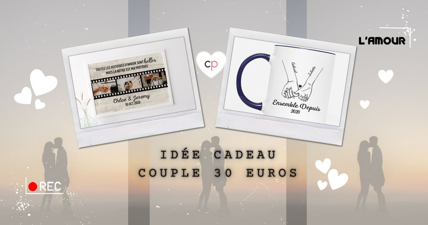 idées cadeau couple 30 euros