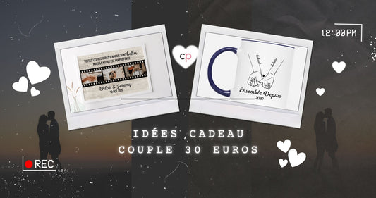 idées cadeau couple 30 euros