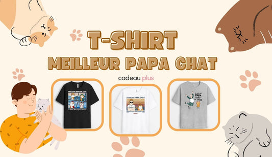 T-Shirt Meilleur Papa Chat