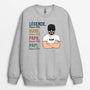 0004WFR2 cadeau Personalisable Sweat shirt homme papa papi texte