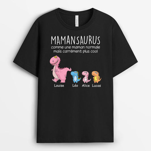 0009AFR1 t shirt mamiesaurus mamansaurus plus magnifique personnalise