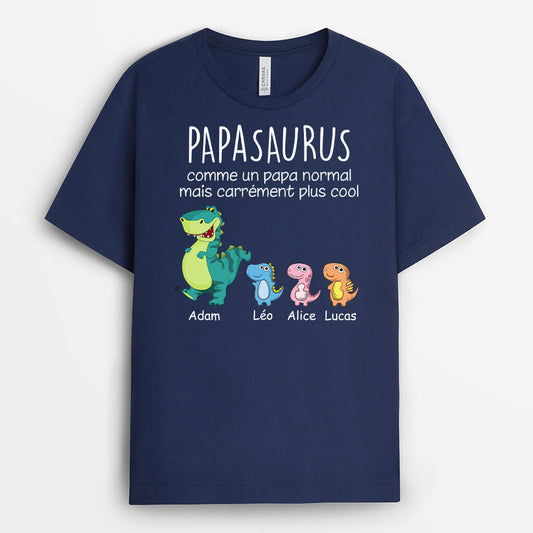 0009AFR1 t shirt papysaurus papasaurus plus magnifique personnalise