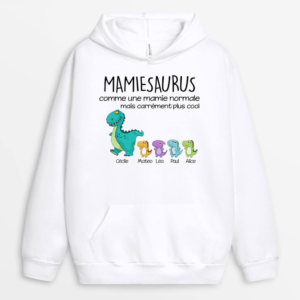 0009HFR2 cadeau Personalisable SweataCapuche dinosaures mamie maman