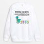 0009WFR2 cadeau Personalisable Sweat shirt dinosaures mamie maman