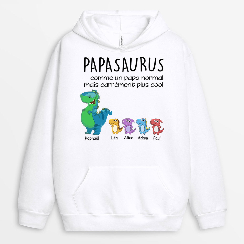 Sweat à Capuche Personnalisé « Papou » – Cadeau Humour Original Pour Papa, Anniversaire, Fête Des Pères, Coupe Classique
