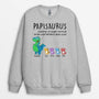 0030WFR1 present Personalisable Sweat shirt dinosaures papa papi