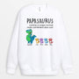 0030WFR2 present Personalisable Sweat shirt dinosaures papa papi