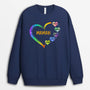 0041WFR1 present Personalisable Sweat shirt coeur maman mamie