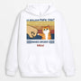 0060HFR2 present personnalisable Sweat a Capuche chat papa