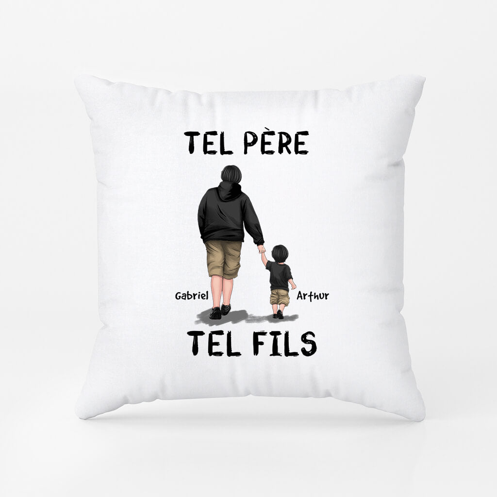 0061aFR1 tel pere tel fils coussin personnalise pour papa