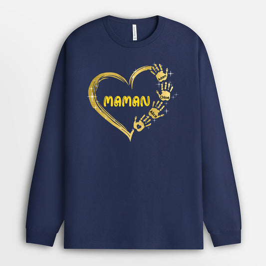 0064NFR2 present personnalisable ManchesLongues coeur mamie maman mains