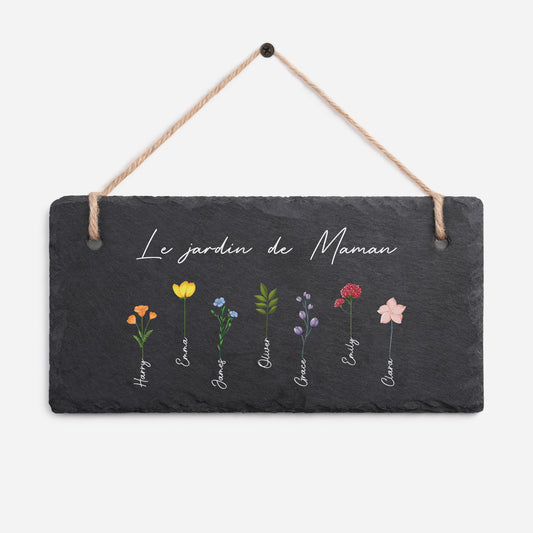 0065AFR1 ardoise de jardin decorative personnalisee imprimee uv le jardin de mamie maman 0065ae6p5a