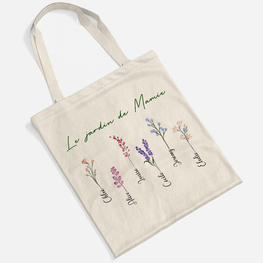 0065BFR2 le jardin de mamie  tote bag personnalise mamie