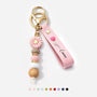 0065MFR1 porte cles marguerite cuir personnalise cadeau le jardin de mamie 0065mjsp5a