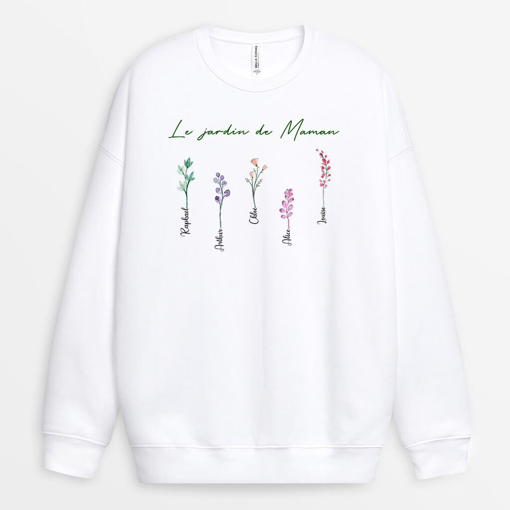 0065WFR2 cadeau Personalisable Sweat shirt jarrdin mamie maman