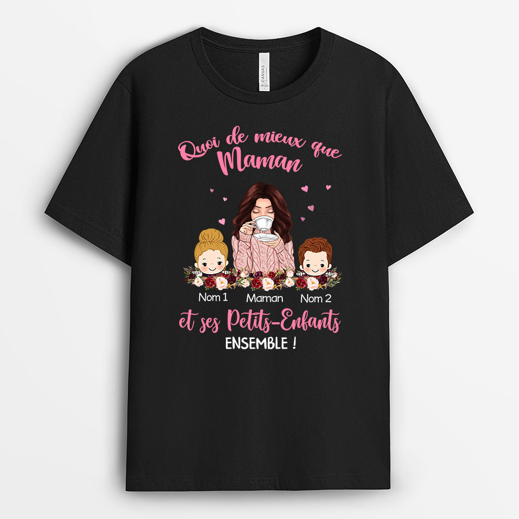 T shirt Personnalisé Mamie Et Ses Petits Enfants Ensemble Cadeau