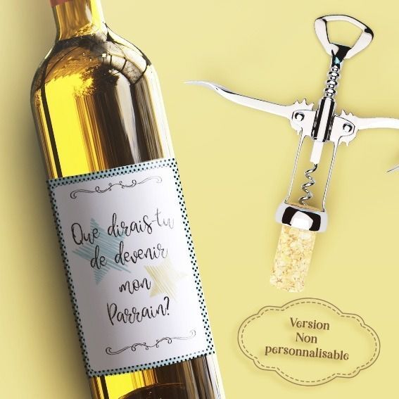  “Étiquette bouteille de vin personnalisable