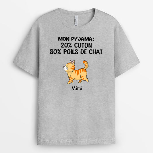 0244A238DFR2 present Personnalise T shirt chats personnes