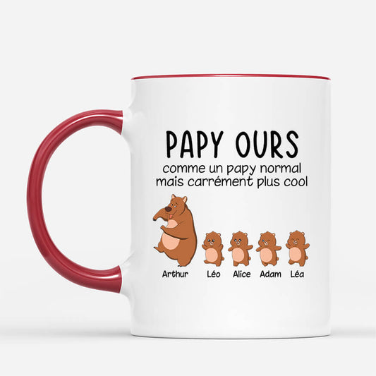 0257MFR2 mug papa ours papy ours comme normal mais plus cool personnalise