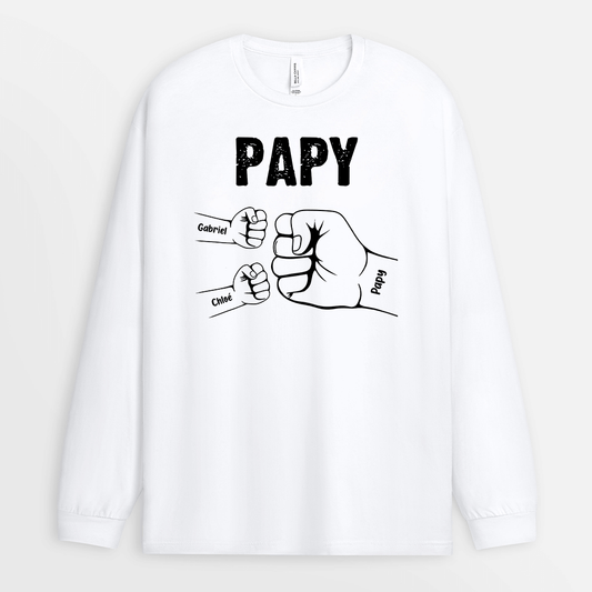 0263NFR2 cadeau personnalisable ManchesLongues poing papa papi_jpg