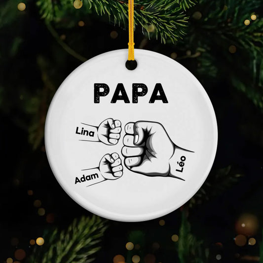 0263OFR1 ornement ceramique personnalise pour papy avec poings 0263okl8b