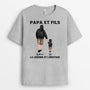 0299AFR1 cadeau Personnalise T shirt hommes papi fils