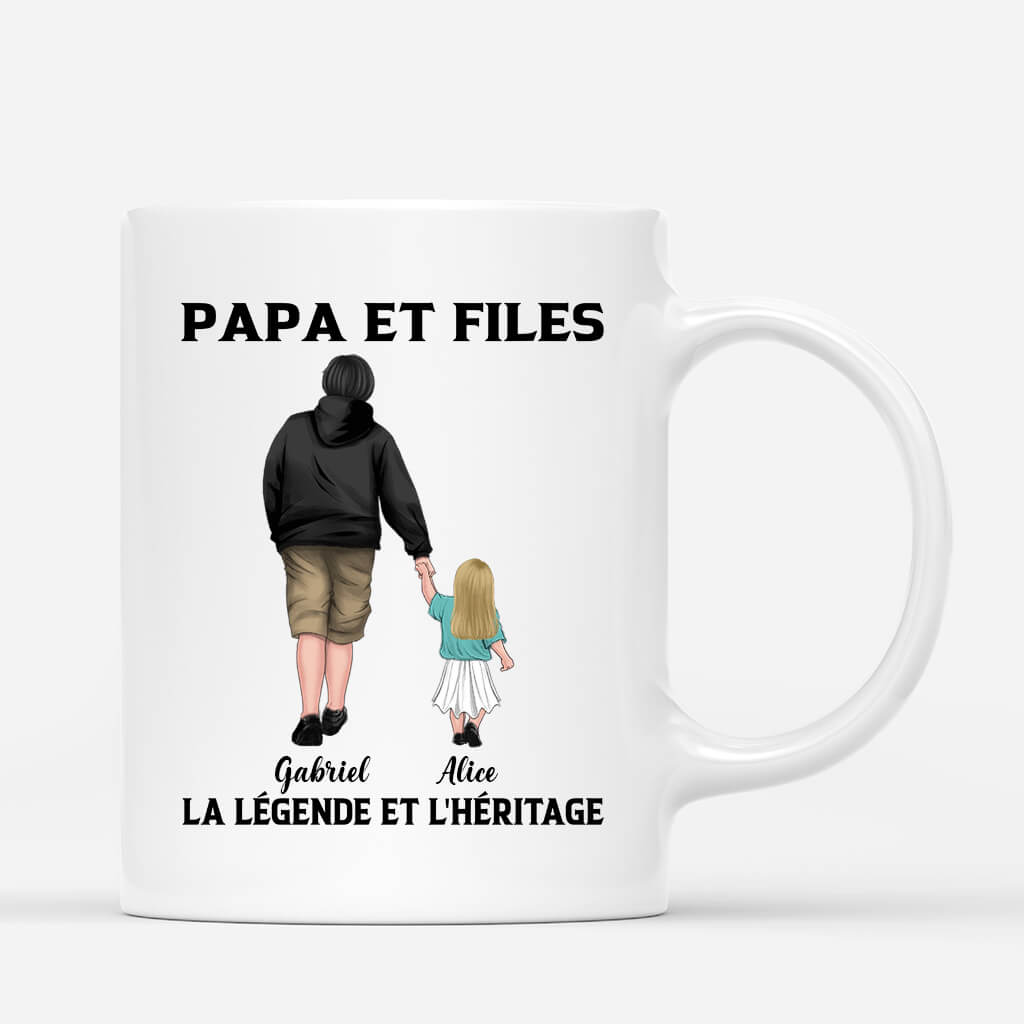 0299MFR1 mug pere et fils la legende et lheritage personnalise