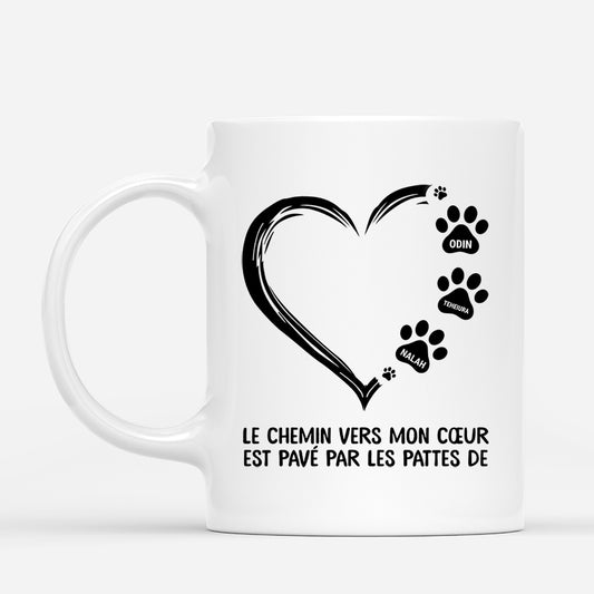 0362M257CFR1 cadeau Personnalise Mug pattes personnes coeur