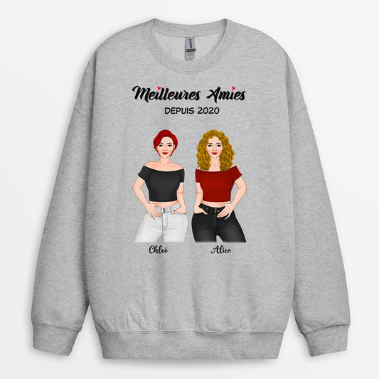 0370w207fFR1 Present Personnalise Sweat shirt Femmes Amies