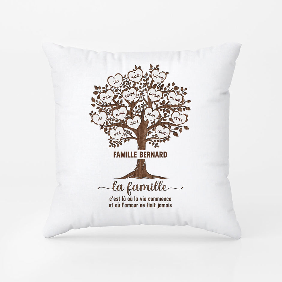 Coussin Personnalisé Mamie Fleurs Et Papillons - Cadeau Parfait Pour Grand-Mère, Maman Ou Anniversaire