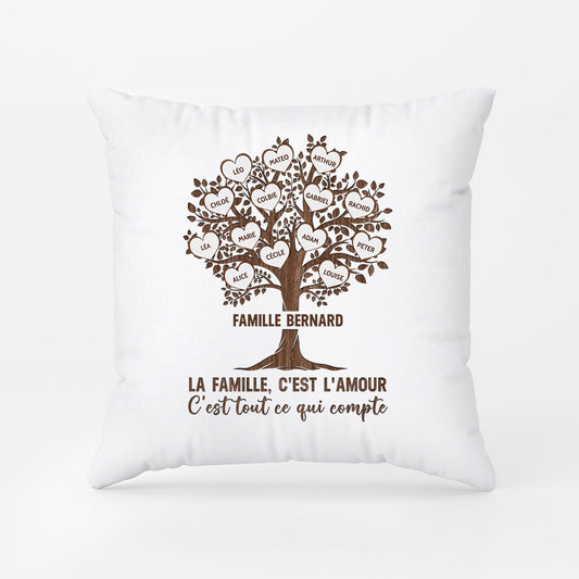 0373PFR2 larbre de lamour coussin famille personnalise