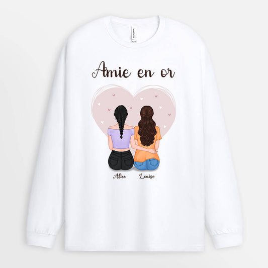 0443w247fFR1 Cadeau Personnalise Sweat shirt Soeurs Meilleures Amies