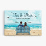 0482C535GFR1 Cadeau Personnalise Toile Personnes Couples Plage