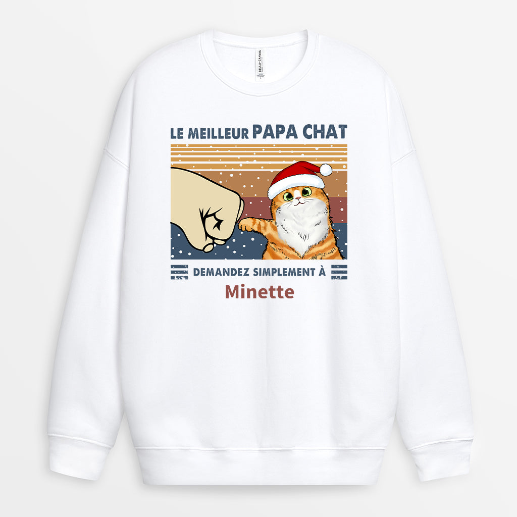 0528WFR1 sweatshirt personnalise meilleur papa chat noel 0528w5l8d_6322d108 4047 42ba 9e3c c425ccc73832