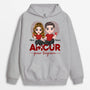 0626HFR1 Cadeau Personnalise SweataCapuche Amour Couples Amoureux