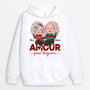 0626HFR2 Cadeau Personnalise SweataCapuche Amour Couples Amoureux