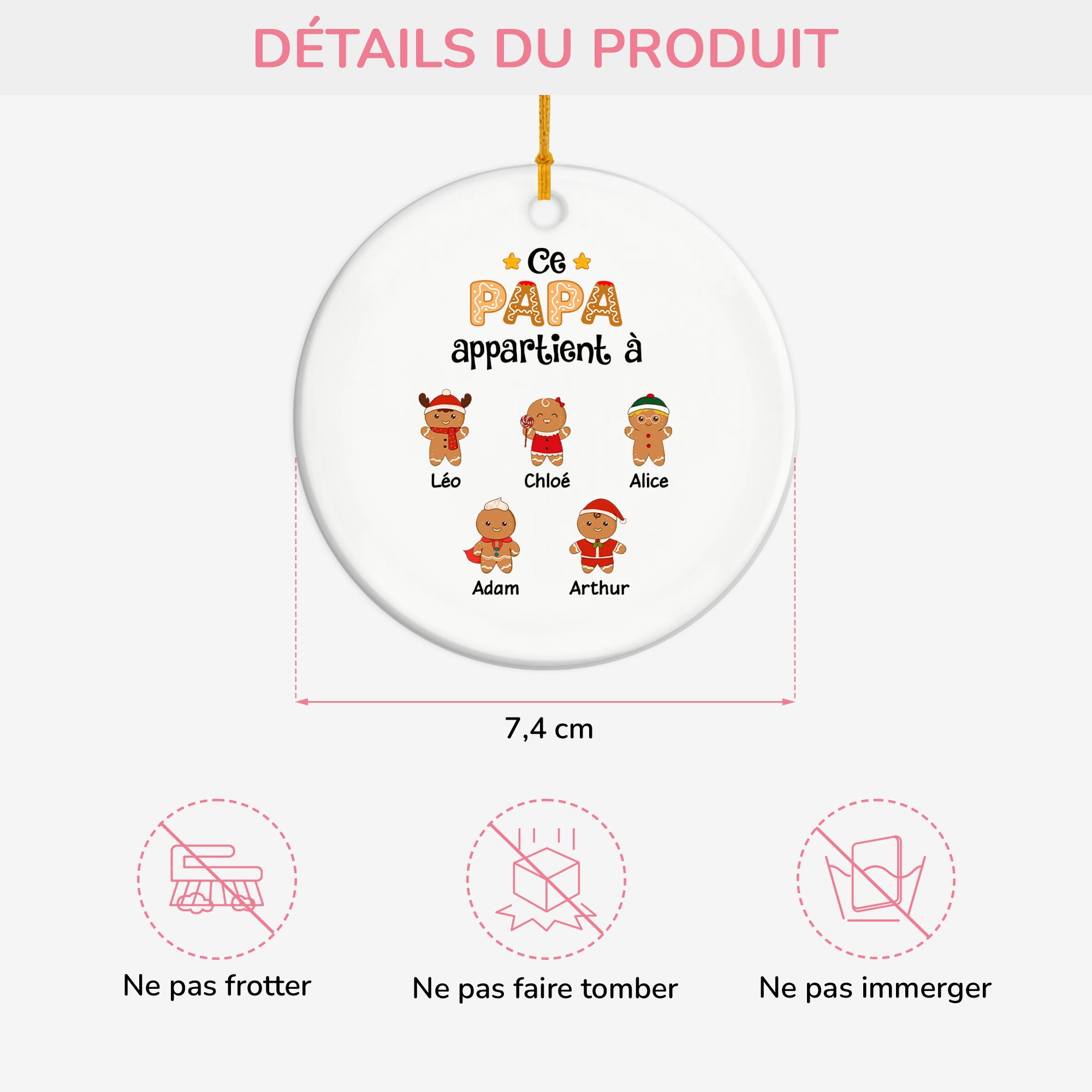 0661OFR3 ce papa appartient a lequipe biscuits _ ornement en ceramique personnalise 0661o8q7b