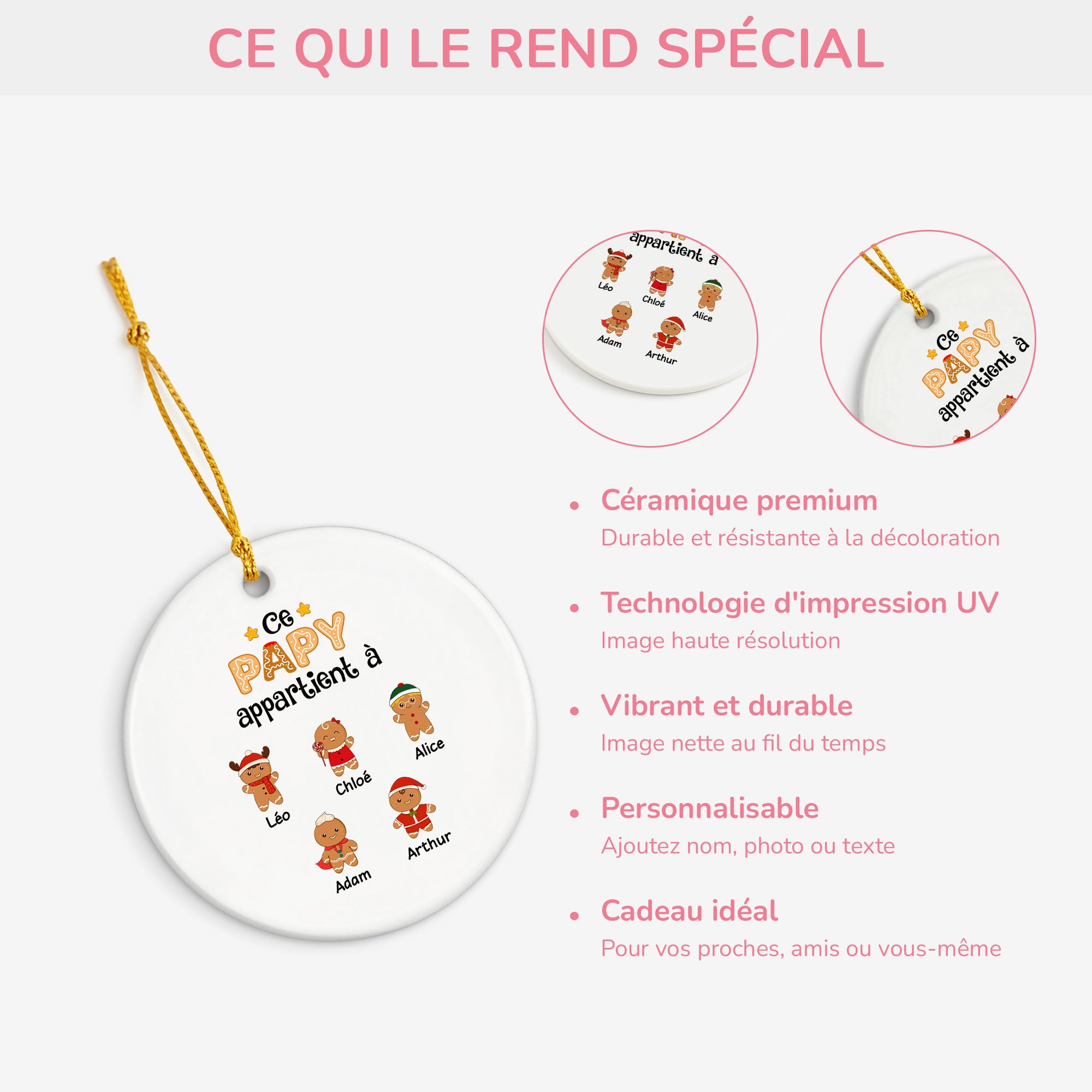 0661OFR4 ce papa appartient a lequipe biscuits _ ornement en ceramique personnalise 0661o8q7b