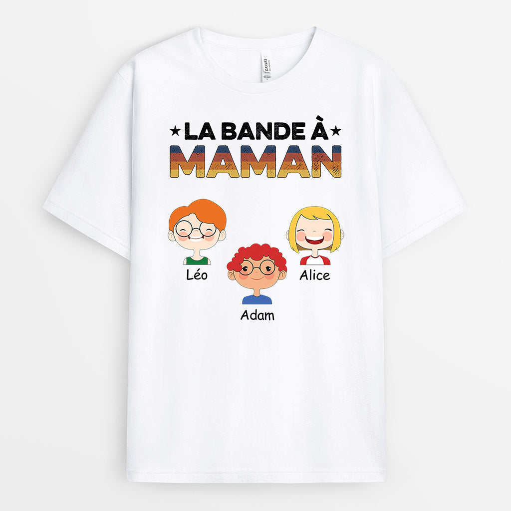 0755AFR1 Cadeau Personnalise T shirt Bande Maman Mamie