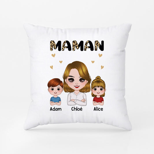 0756PFR1 Cadeau Personnalise Coussin Mamie Maman