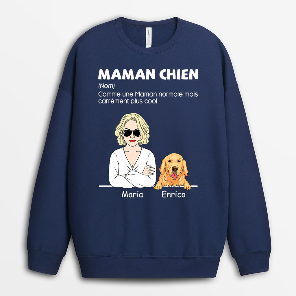 0798WFR1 Cadeau Personnalise Sweat shirt Chat Amoureux des Chiens