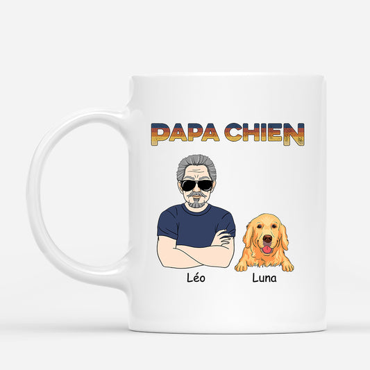 0821MFR1 Cadeau Personnalise Mug Chien Amoureux des Chien