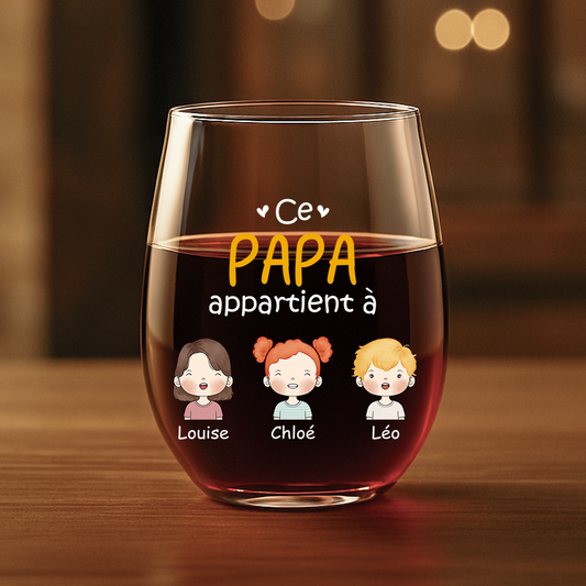 0827IFR1 verre a vin sans pied personnalise ce papa appartient a version pastel 0827i8n8b