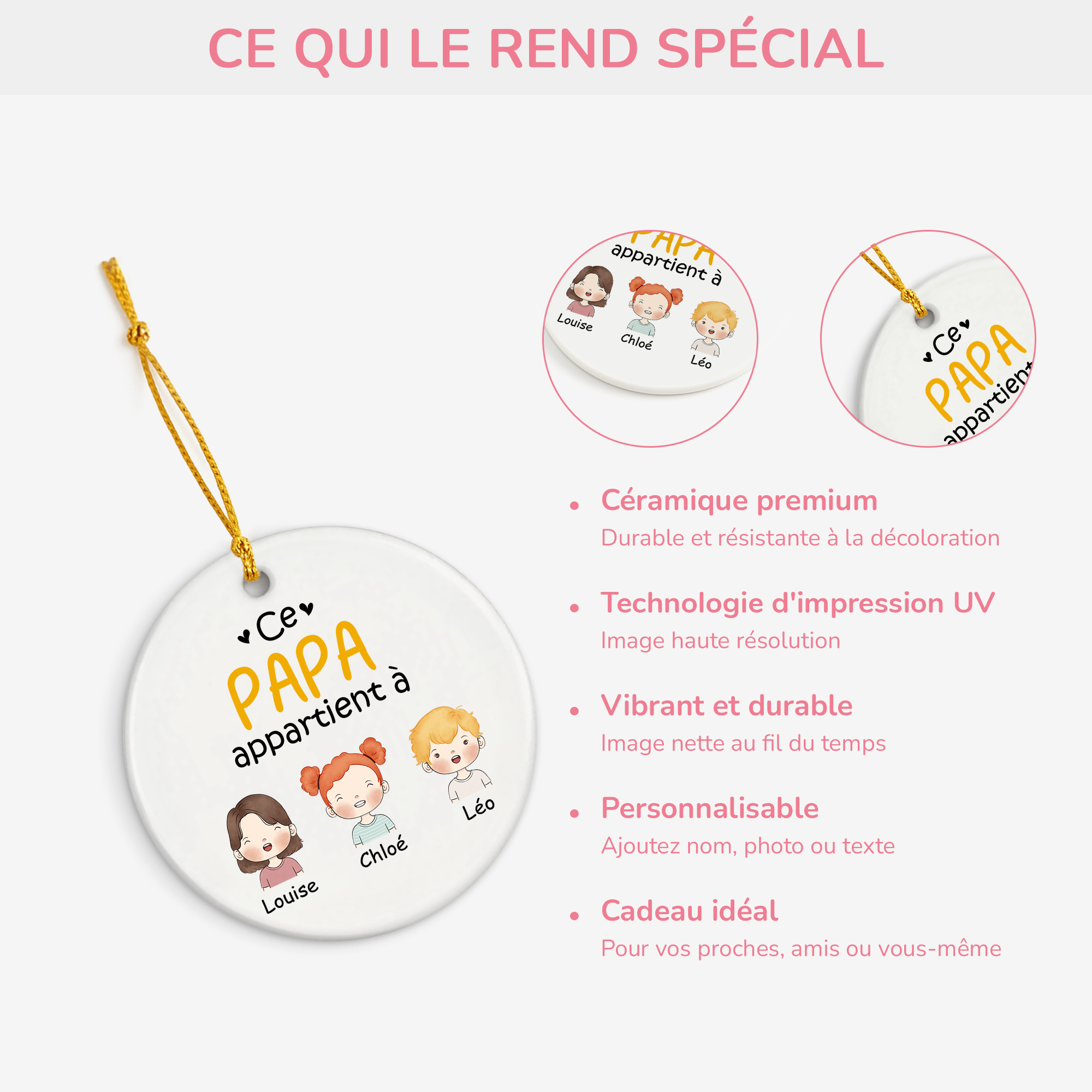 0827OFR4 ornement ceramique personnalise ce papa appartient a version pastel 0827o