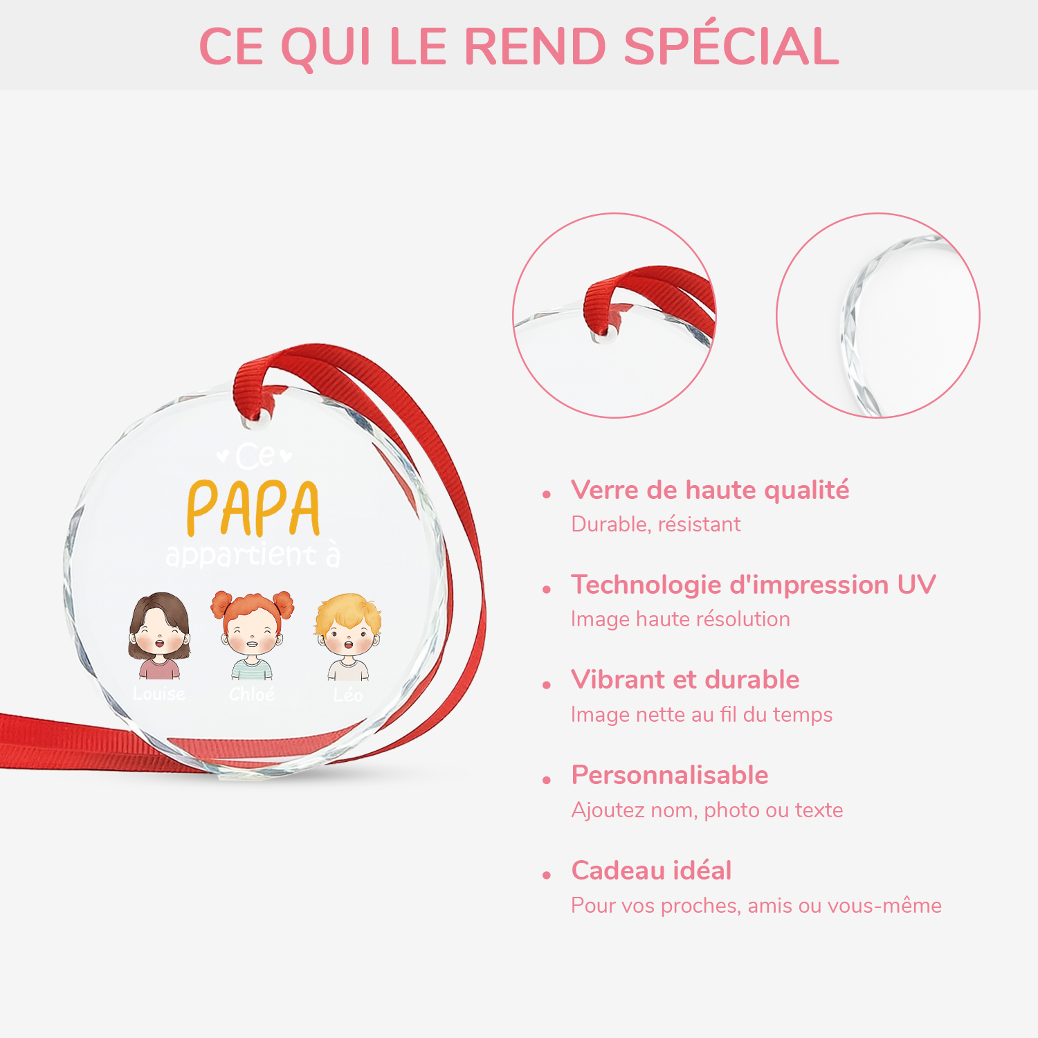 0827OFR4 ornement en verre personnalise ce papa appartient a version pastel 0827o8n8b