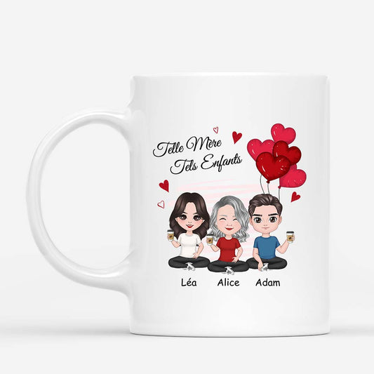 0831MFR1 Cadeau Personnalise Mug Mere Fille Maman Mamie
